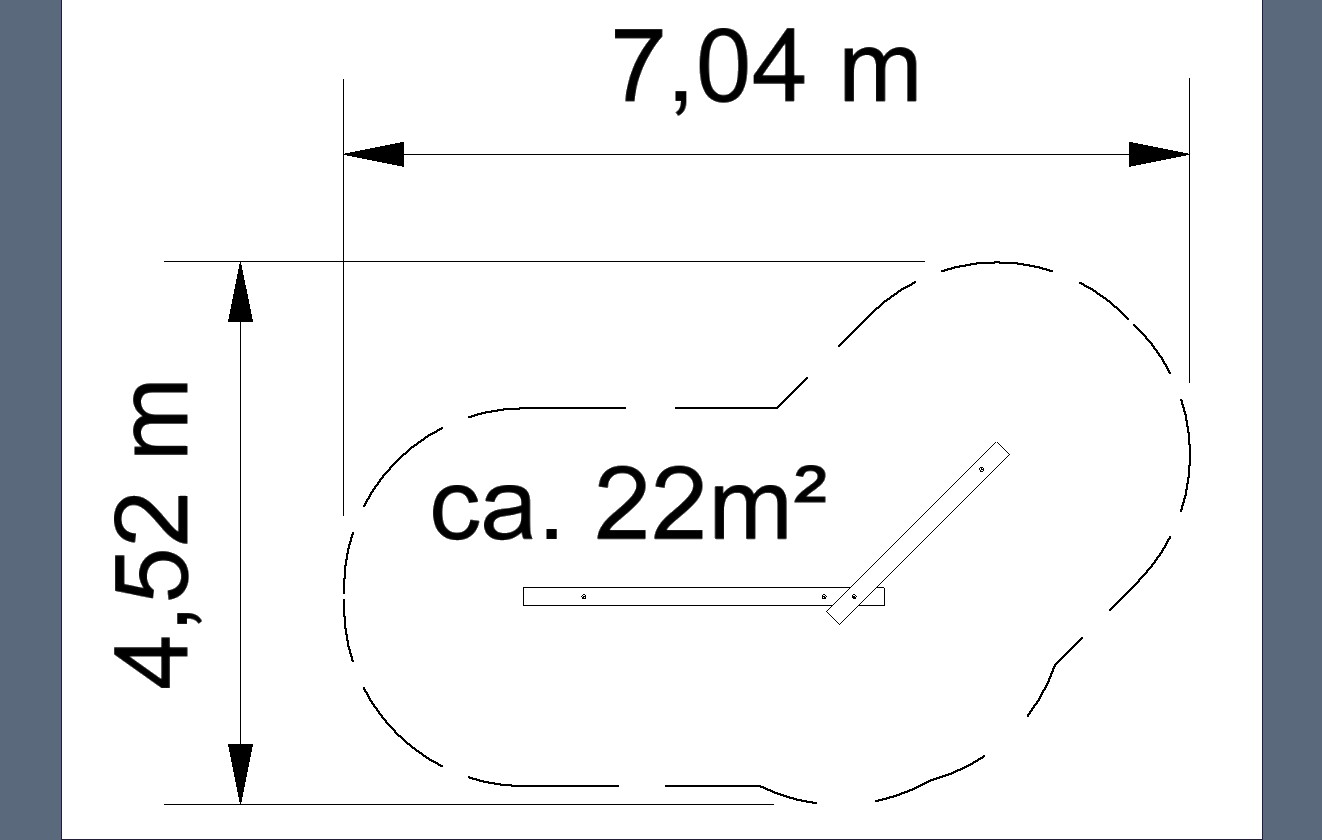 Balancierbalken DUO, Robinie, ca. 200 und 300 cm lang