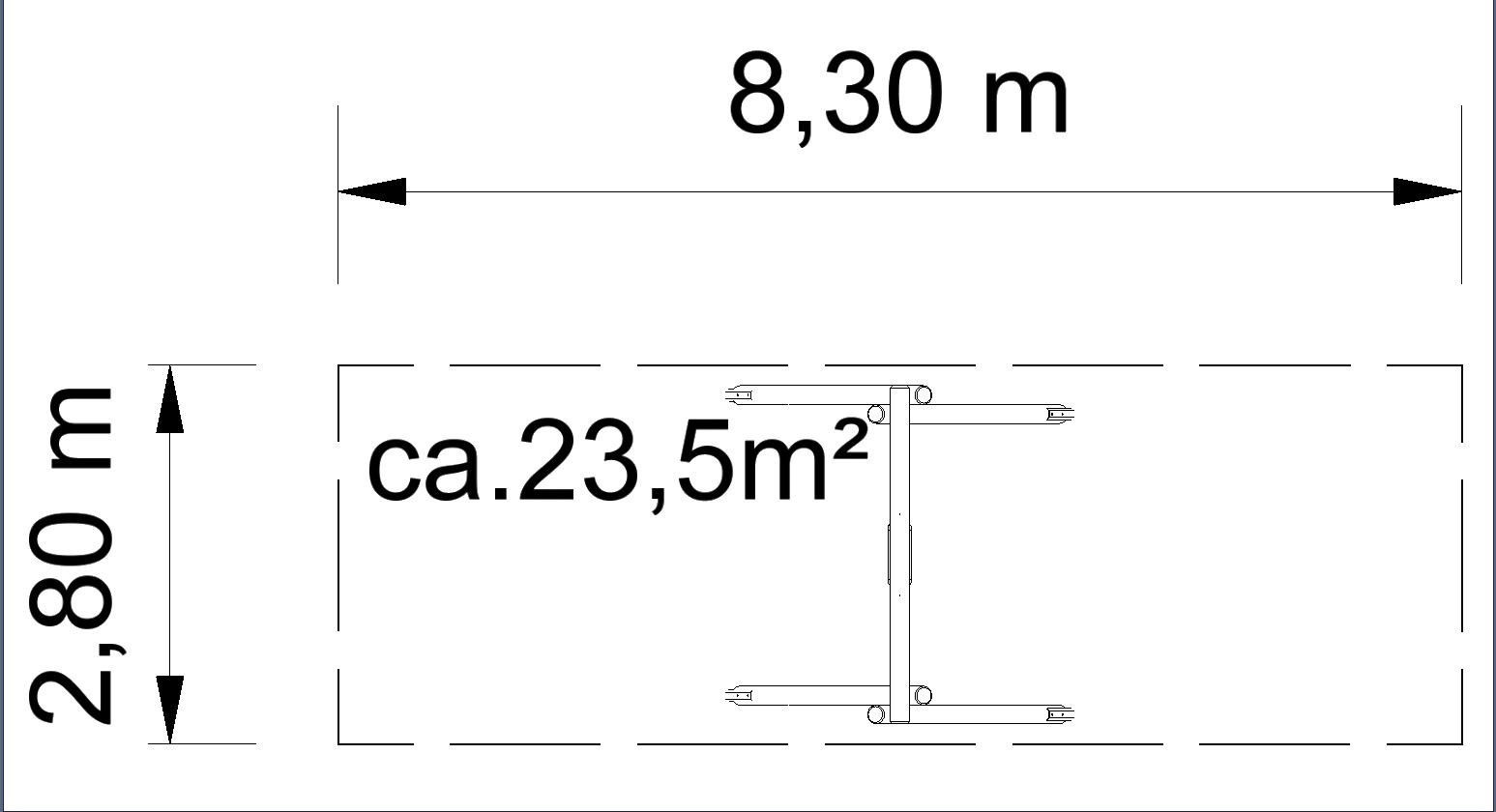 1-Platz Schaukelgestell Kiefer mit Stahlankern und Sitz, AH 250 cm