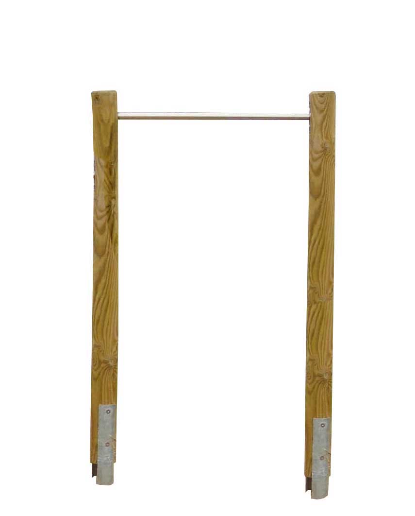 Einzelreck Kiefer, Höhe 110 cm mit Stahlankern