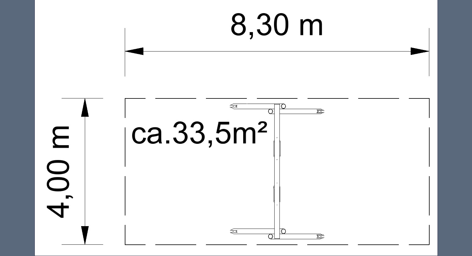 2-Platz Schaukelgestell mit Stahlankern und Sitzen, AH 250 cm
