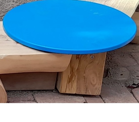 Sandkasten-Eckverbindung 60° mit Sandspieltisch, blau