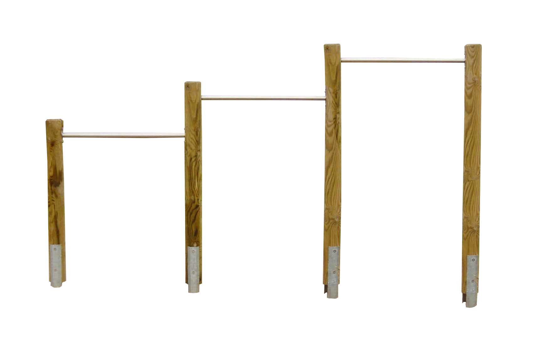 Dreifachreck Kiefer, Höhe 80/110/140 cm - mit Stahlankern