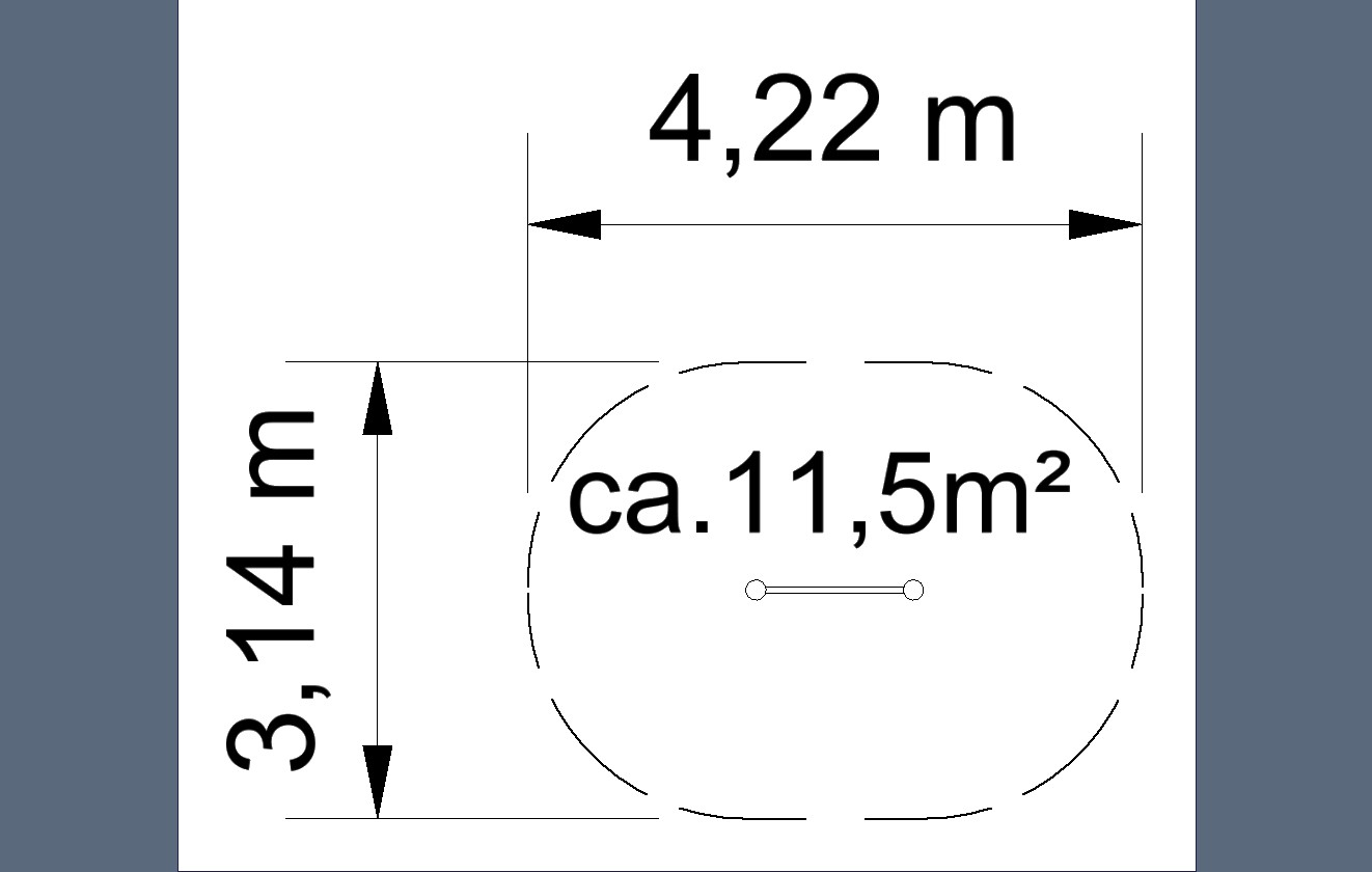 Einzelreck Robinie, Höhe 110 cm