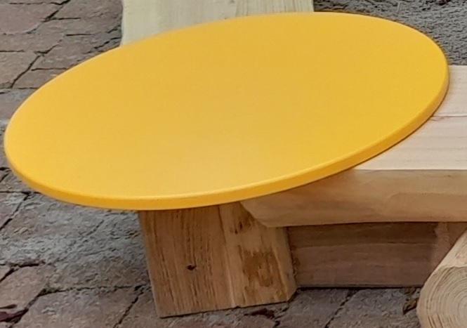 Sandkasten-Eckverbindung 60° mit Sandspieltisch, gelb