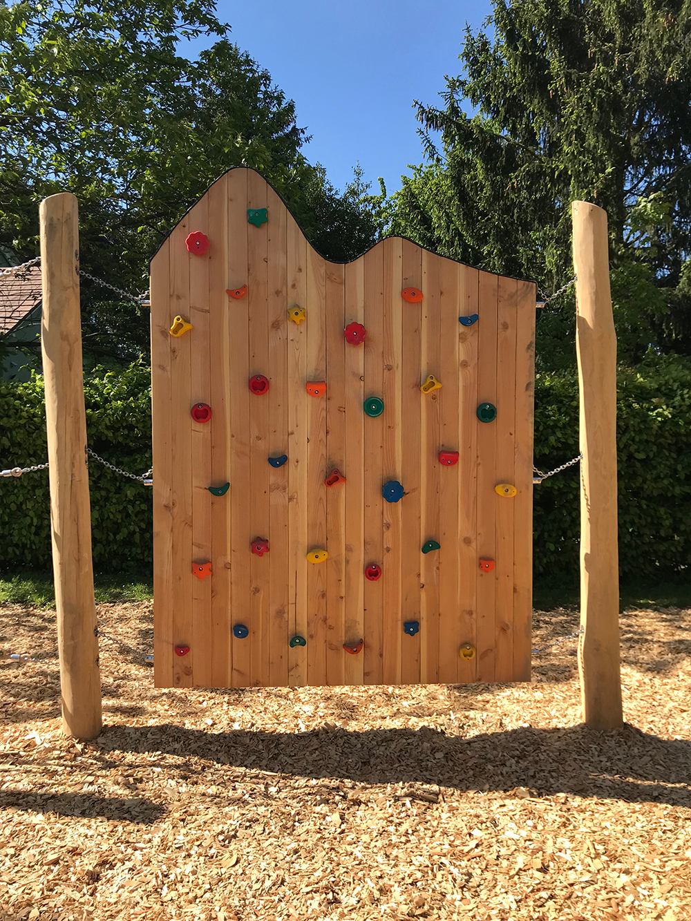 K2-Kletterwand mit Kettenaufhängung, Douglasie
