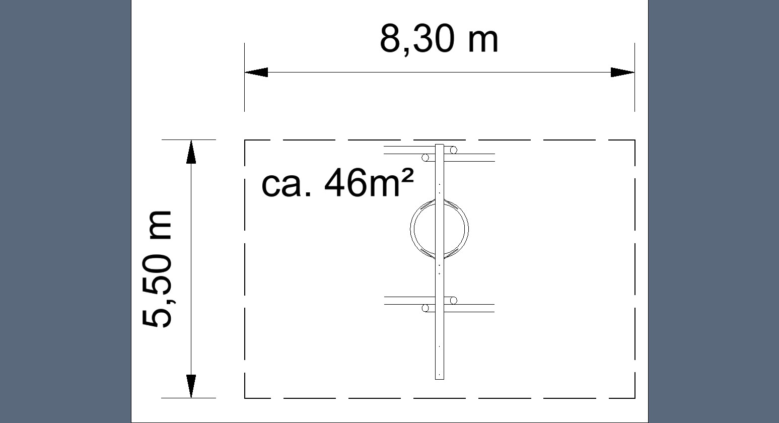 Vogelnest-Schaukel-Gestell Robinie, mit Sitz Ø 120cm und Überstand; AH: 250cm