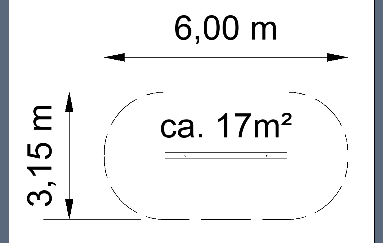Balancierbalken SOLO, Robinie, ca. 300 cm lang