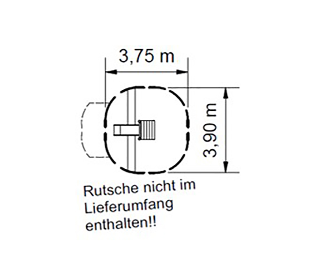 Hangrutschenpodest für Rutschenbreite 50 cm