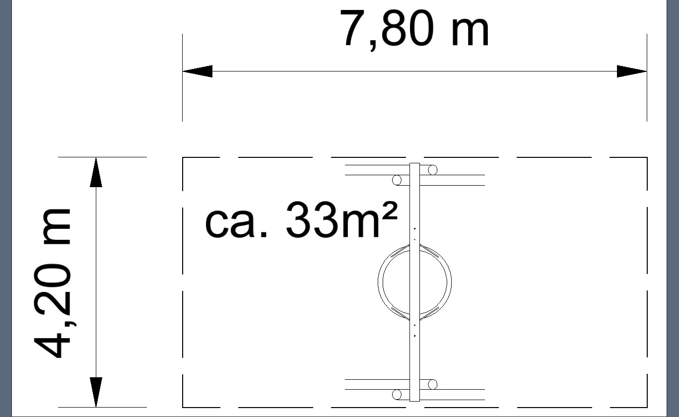 Vogelnest-Schaukel-Gestell Robinie mit Sitz Ø 120 cm und Stahlankern, AH: 250cm