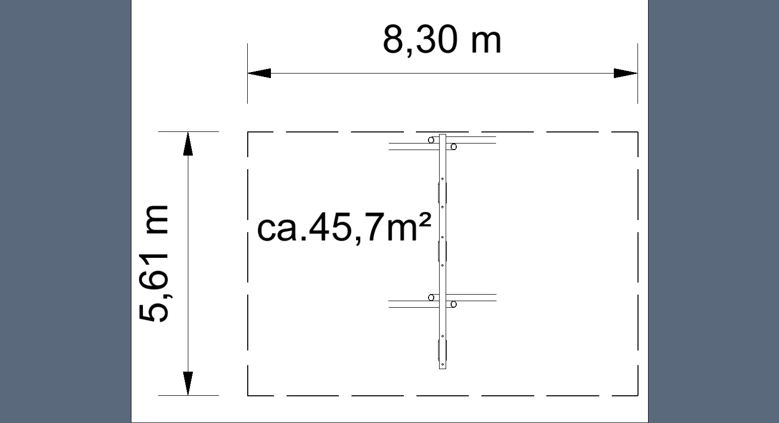 2-Platz Schaukelgestell mit Sitzen und Überstand, AH 250cm
