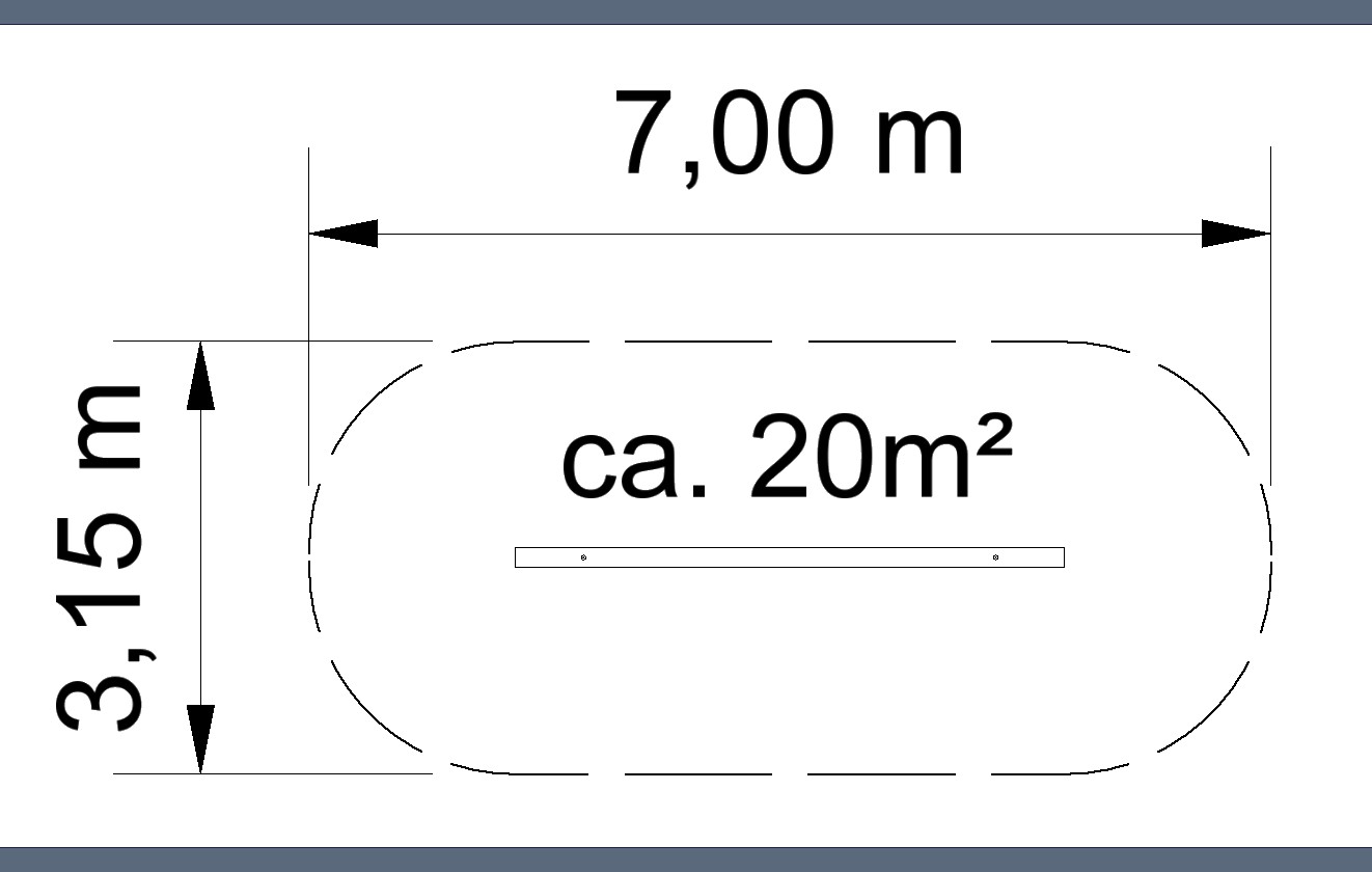 Balancierbalken SOLO, Robinie, ca. 400 cm lang